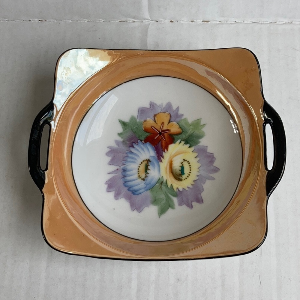 Vintage Noritake hand painted lusterware bowl